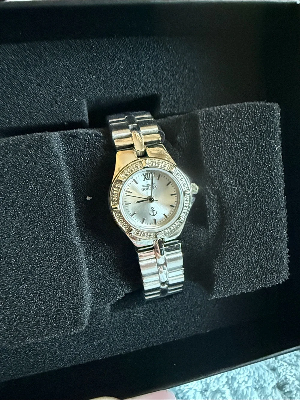 Invicta Ladies Angel Collection Mother of Pearl Crystal Accented Watch